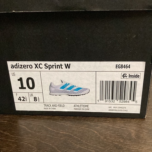 Adidas Track Running Shoes Womens 10 Adizero XC Sprint - Picture 6 of 6